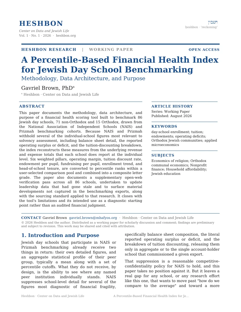 First page of the white paper The Financial Health Index